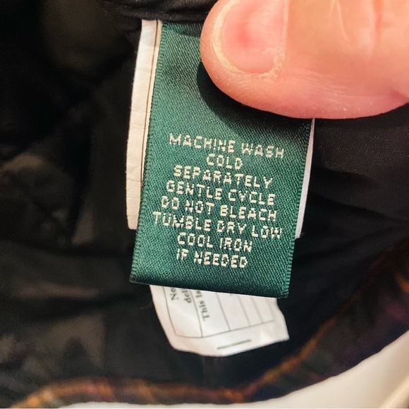 RALPH LAUREN LRL  Sz L Plaid Light Puff Inside Drawstring Funnel Neck Jacket - Picture 10 of 12